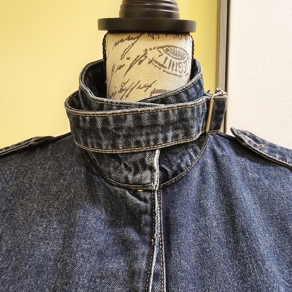 NWOT ZARA TRF DENIM TRENCH - Picture 6 of 17